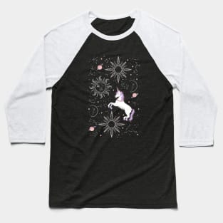 Zodiac Space Unicorn Baseball T-Shirt